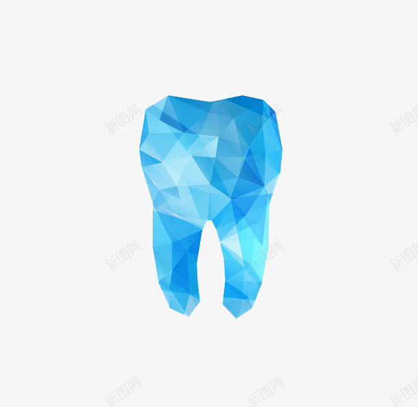蓝色牙齿png免抠素材_新图网 https://ixintu.com 水晶 牙齿 闪亮