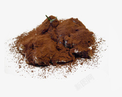 艾蜜莉松露型黑巧克力巧克力粉片高清图片