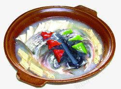 豆腐砂锅鱼头豆腐汤高清图片