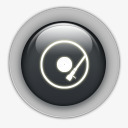 圆行黑色水晶按钮图标png_新图网 https://ixintu.com 圆行黑色水晶按钮图标