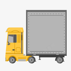 集装箱运输快递公路集装箱运输元素矢量图高清图片