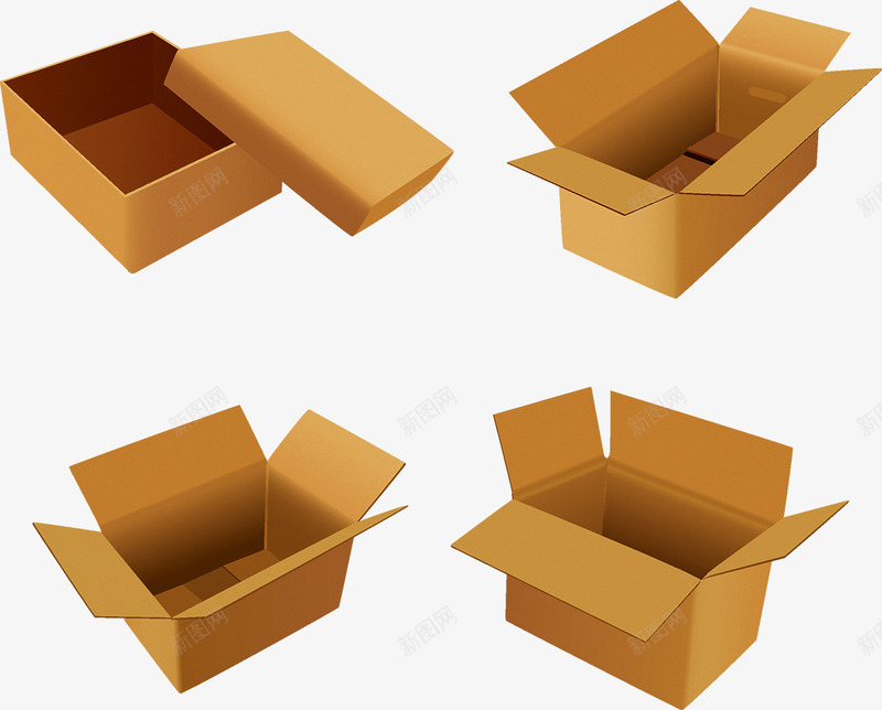 快递包装盒png免抠素材_新图网 https://ixintu.com 包装盒 快递 盒子 纸盒