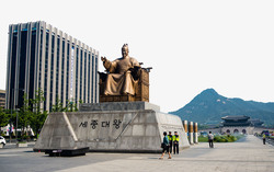 亚洲图韩国光化门广场景观高清图片