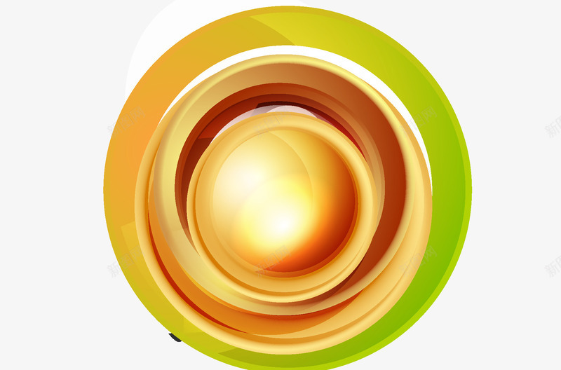 金色圆环png免抠素材_新图网 https://ixintu.com 创意 圆环 海报贴图 矢量素材 简便 绿色 装饰物 金色