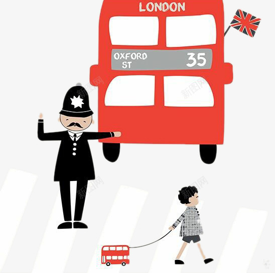 英国给小孩子让路psd免抠素材_新图网 https://ixintu.com 小孩子 英国 装饰图案 让路