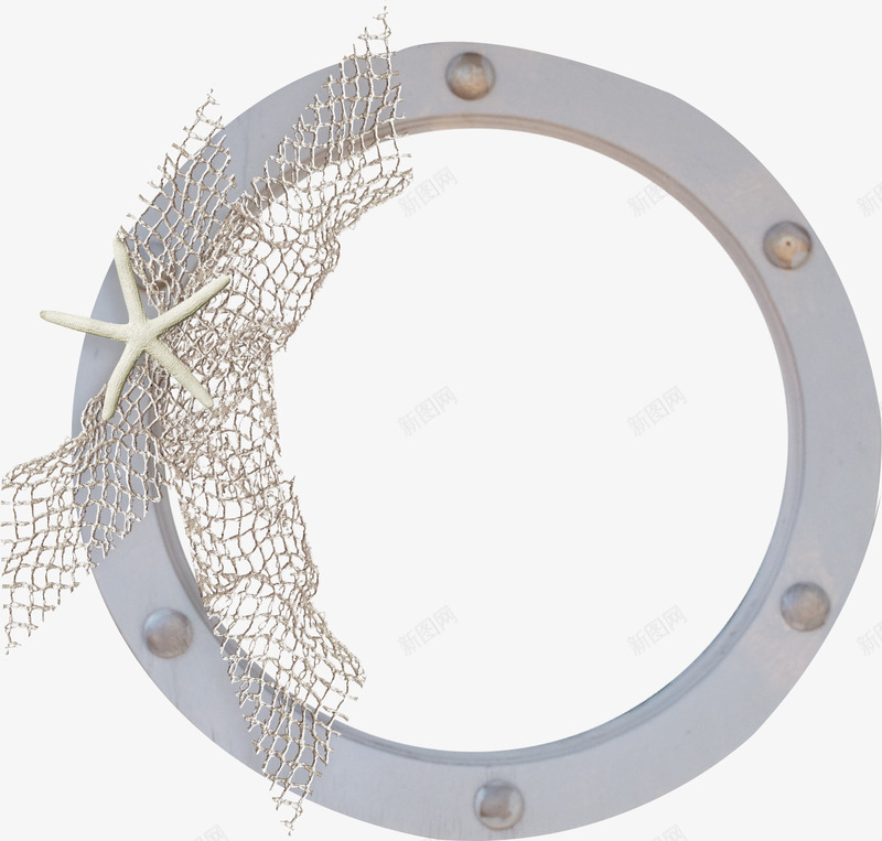 木质圆环渔网海星png免抠素材_新图网 https://ixintu.com 圆环 木质圆环 海星 渔网