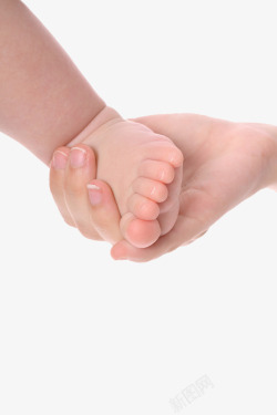 摄影写实单手握住婴儿脚丫写实摄影图高清图片