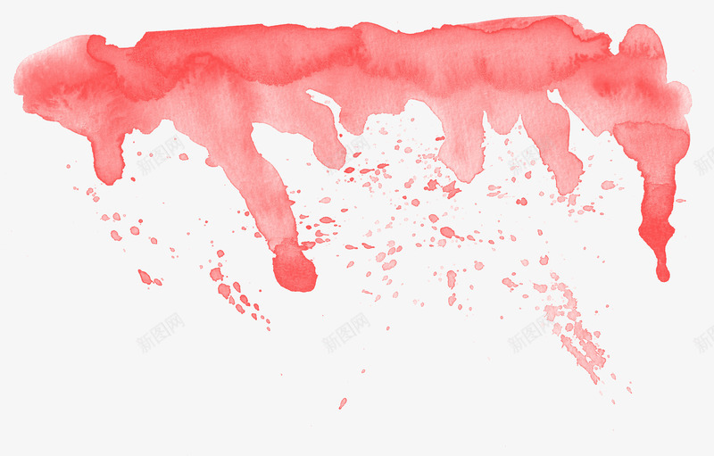 红色水彩泼墨油漆液体png免抠素材_新图网 https://ixintu.com 水彩 油漆 泼墨 液体 红色