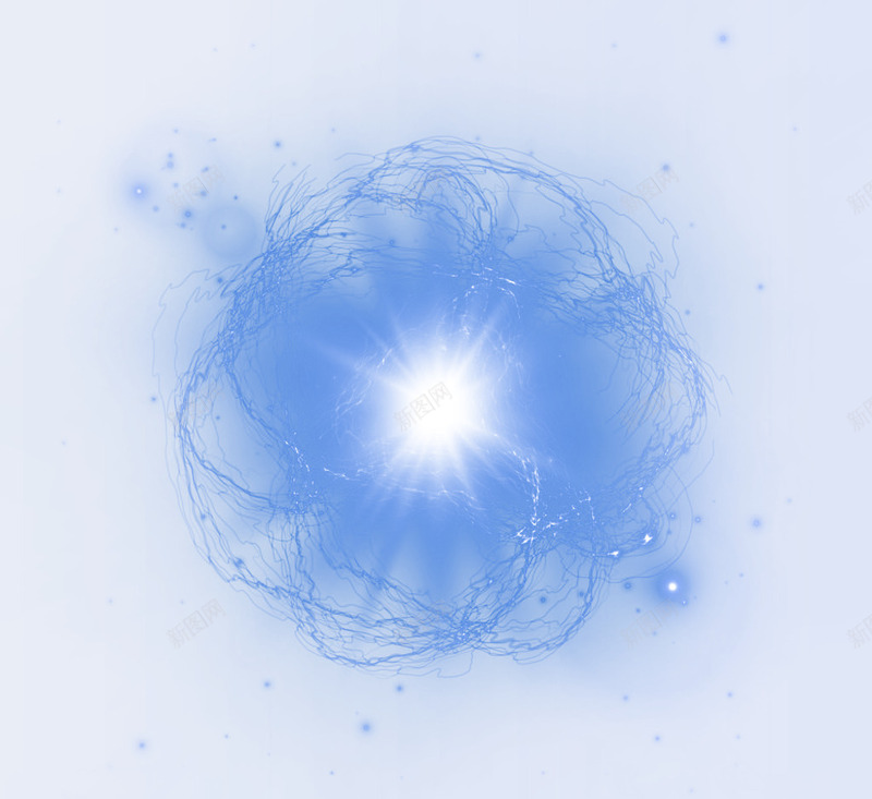 蓝色圆环光效装饰png免抠素材_新图网 https://ixintu.com 蓝色 装饰