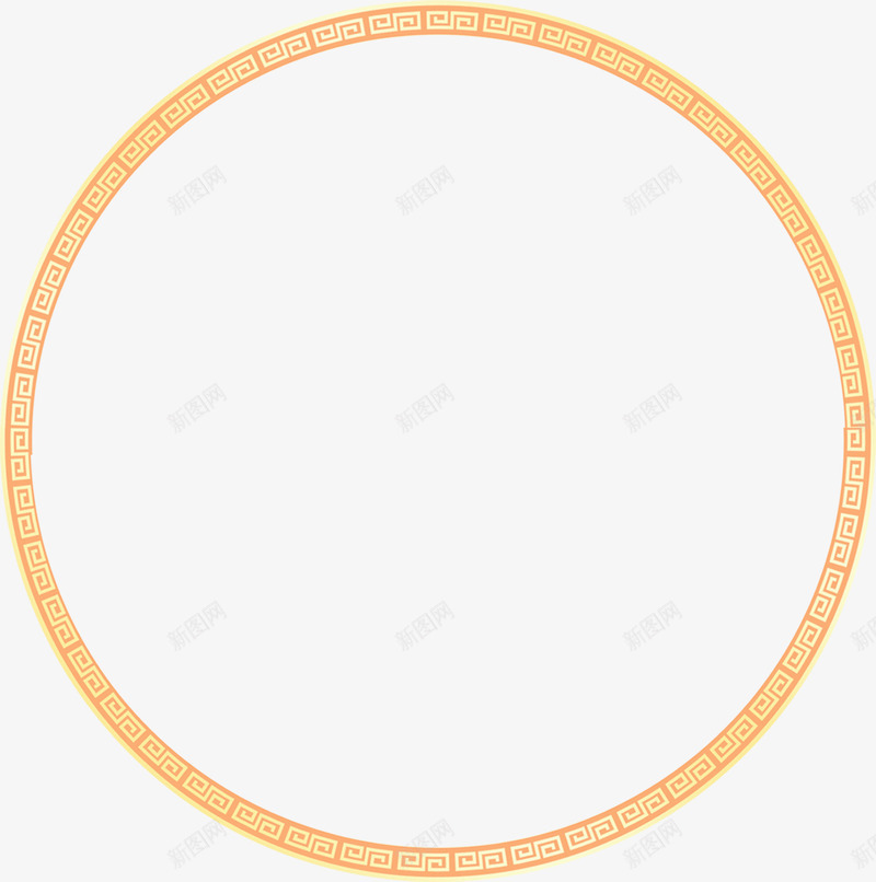 黄色中国风圆环中秋海报png免抠素材_新图网 https://ixintu.com 中秋 国风 海报 黄色