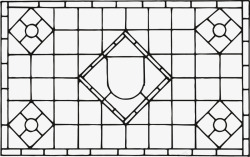 菱形纹样长方形窗上的菱形花纹矢量图高清图片