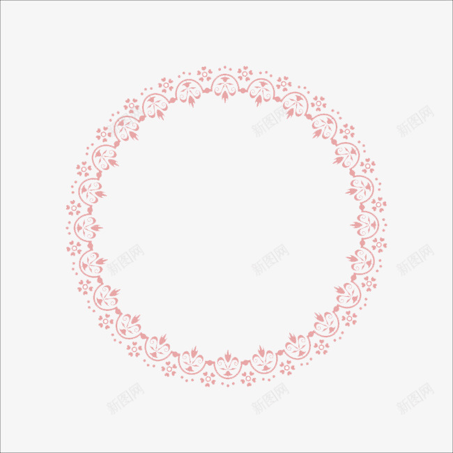 粉色圆环png免抠素材_新图网 https://ixintu.com 圆环 底纹 花纹 装饰