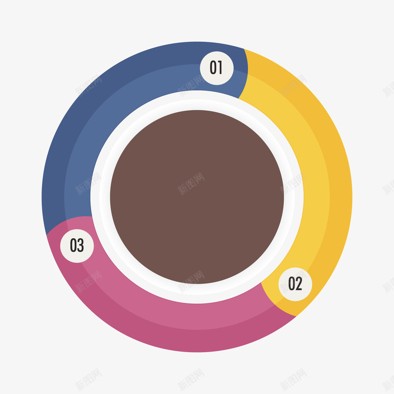 彩色圆环数据矢量图ai免抠素材_新图网 https://ixintu.com ppt 分析 商务 圆形 圆环 彩色 数据 灰色 矢量图