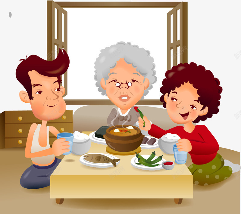 一起吃饭的一家人png免抠素材_新图网 https://ixintu.com 一家三口 吃饭 温馨家庭生活 生活免抠素材