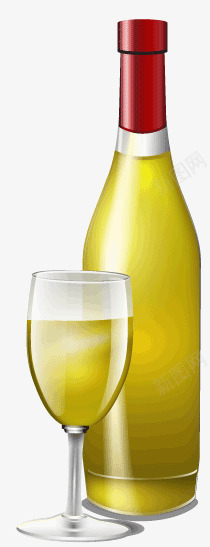 精美葡萄酒和酒杯png免抠素材_新图网 https://ixintu.com 玻璃瓶玻璃杯高脚杯酒杯葡萄酒红酒香槟
