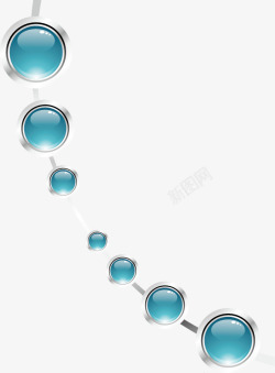 蓝色水晶装饰圆矢量图素材