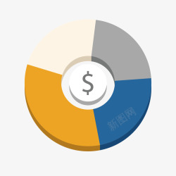 财富占比彩色圆环数据高清图片
