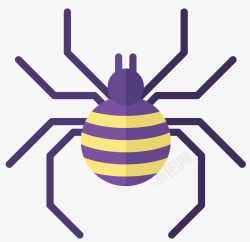 紫色条纹蜘蛛素材