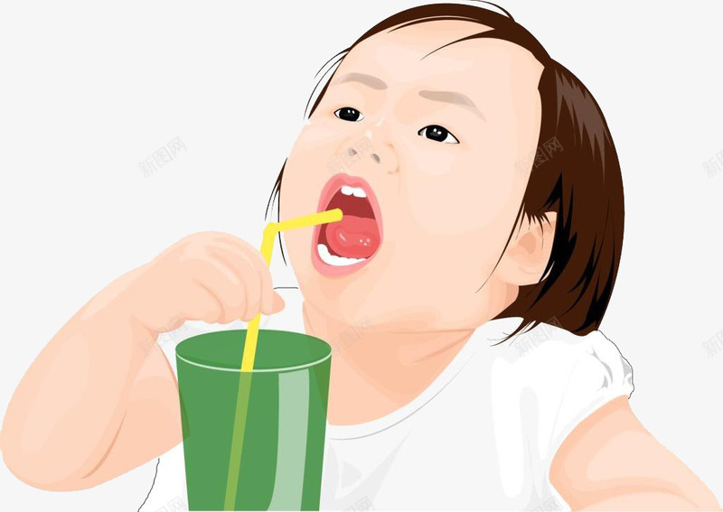 小孩喝水png免抠素材_新图网 https://ixintu.com 儿童喝水 喝水 小孩喝饮料 小孩用杯子喝水 幼儿喝水 手绘小孩喝水