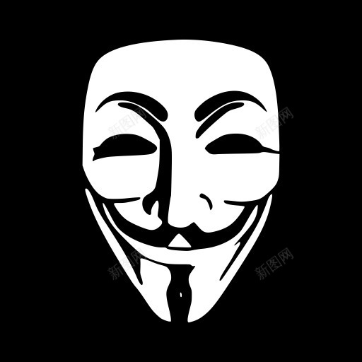匿名社交黑色按钮图标png_新图网 https://ixintu.com Anonymous 匿名