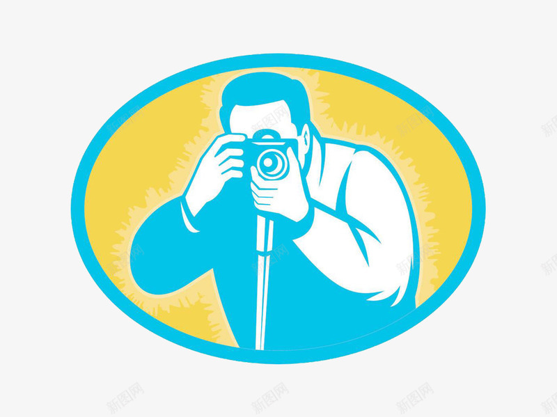 圆形摄影图标png_新图网 https://ixintu.com 人物 圆形 形状圆图案图标 手拿相机 摄影 高清