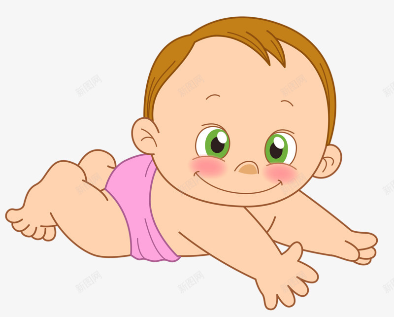 爬行的婴儿png免抠素材_新图网 https://ixintu.com 儿童 卡通 孩子 小孩
