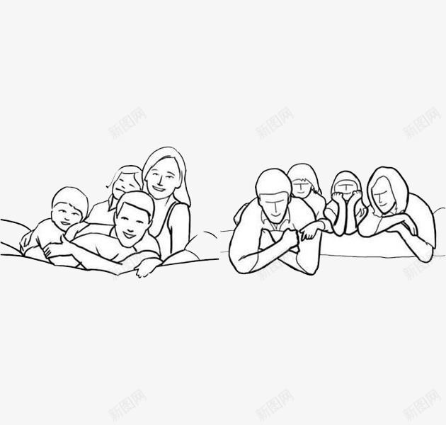 一家人简笔画png免抠素材_新图网 https://ixintu.com 一家人 卡通 可爱 和谐 大人 家庭照片 小孩 幸福 开心 手绘