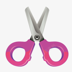 粉色剪刀粉色质感卡通剪刀矢量图高清图片