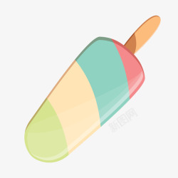 彩色手绘圆弧雪糕食物元素矢量图素材