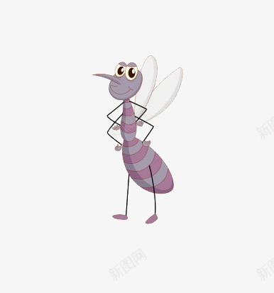 傲气的小蚊子png免抠素材_新图网 https://ixintu.com 卡通 昆虫 条纹 飞行昆虫