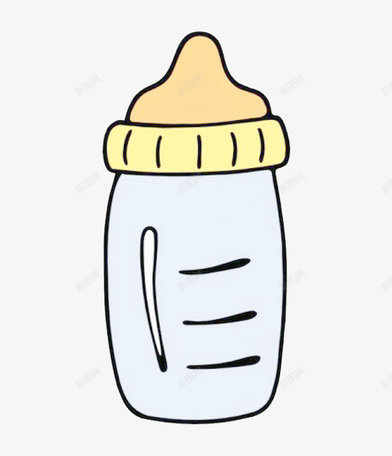 婴儿奶瓶png免抠素材_新图网 https://ixintu.com 卡通 奶瓶 婴儿用品