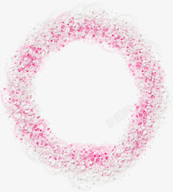 粉色斑点圆环素材