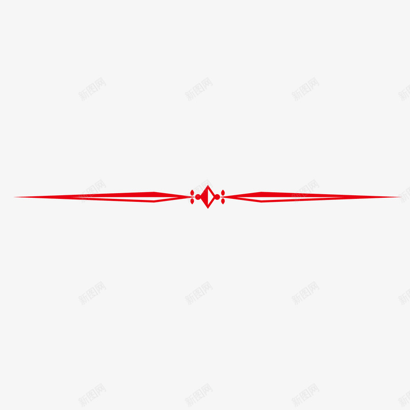 分栏线红色菱形png免抠素材_新图网 https://ixintu.com 分栏线 红色 红色菱形 菱形