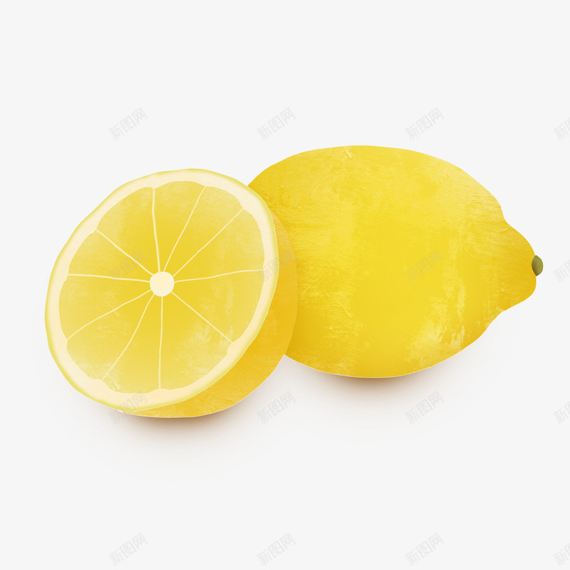 柠檬水果元素png免抠素材_新图网 https://ixintu.com 手绘 柠檬 水果 美味