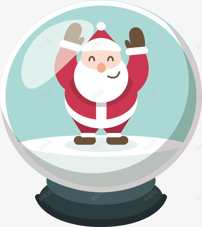 圣诞老人水晶球png免抠素材_新图网 https://ixintu.com 圣诞快乐 圣诞老人 圣诞节 欢呼 水晶球 矢量png
