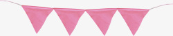 粉色绳子三角彩旗素材