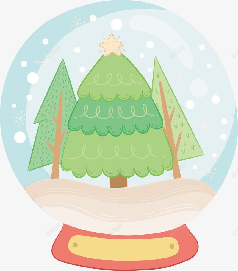 可爱圣诞树水晶球png免抠素材_新图网 https://ixintu.com 可爱水晶球 圣诞树 圣诞水晶球 圣诞节 水晶球 矢量png