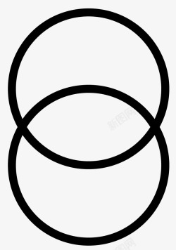 两个圆环手绘圆环图标高清图片