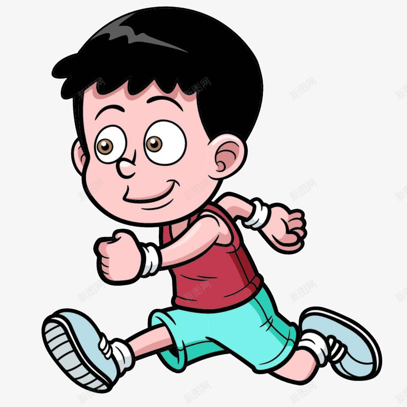 小孩跑步png免抠素材_新图网 https://ixintu.com 准备起跑 卡通 小孩 跑 跑步