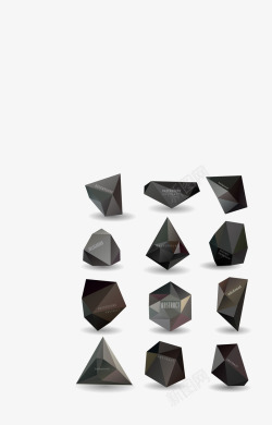 暗色水晶石矢量图素材