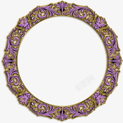 欧式紫色圆环素材