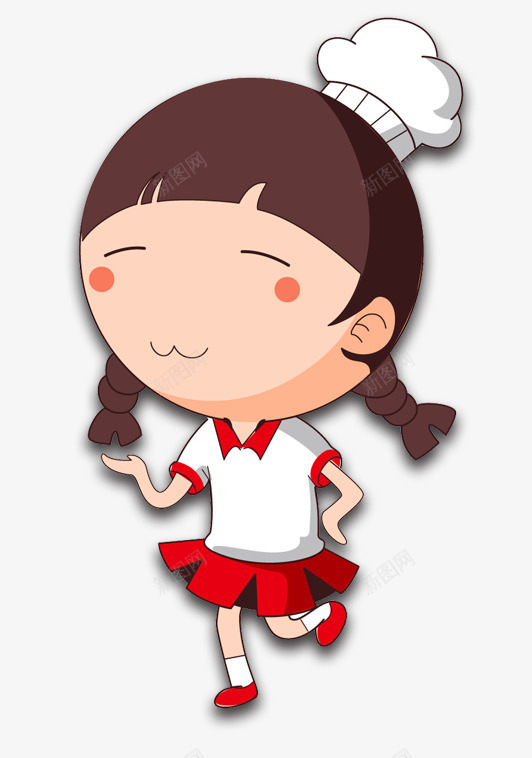 卡通女孩厨师png免抠素材_新图网 https://ixintu.com 卡通 厨娘 厨师 女 女孩 小女孩