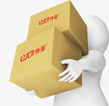3D立体人物png免抠素材_新图网 https://ixintu.com 3D立体人物 快递员 搬运箱子 箱子