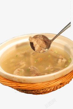 排骨菜刚出锅的美味羊肉汤高清图片