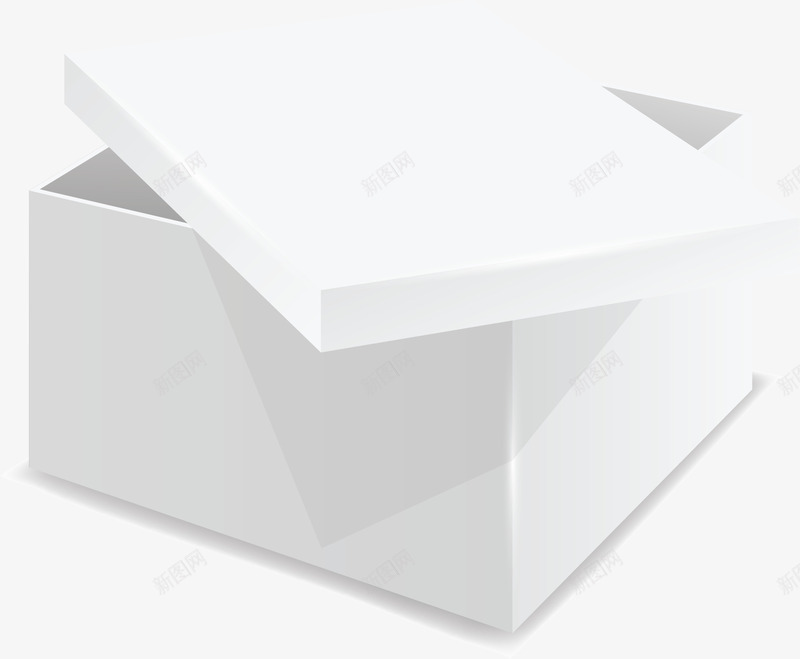 白色鞋盒矢量图ai免抠素材_新图网 https://ixintu.com 包装纸箱 快递纸箱 牛皮纸箱 白色 纸箱子 纸箱设计 鞋盒 矢量图