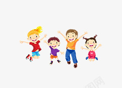 跳跃的小孩png免抠素材_新图网 https://ixintu.com 卡通人物 小孩 跳跃的小孩