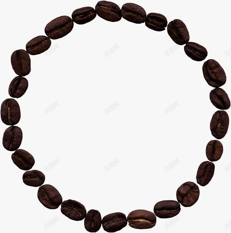 黑色咖啡豆圆环png免抠素材_新图网 https://ixintu.com 咖啡豆 咖啡豆圆环 黑色咖啡豆