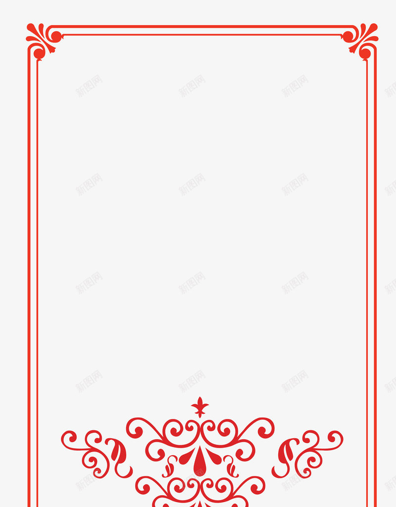 新年快乐边框png免抠素材_新图网 https://ixintu.com ai 图案 新年快乐 海报背景 福 红色 绝色 边框 过年边框 龙