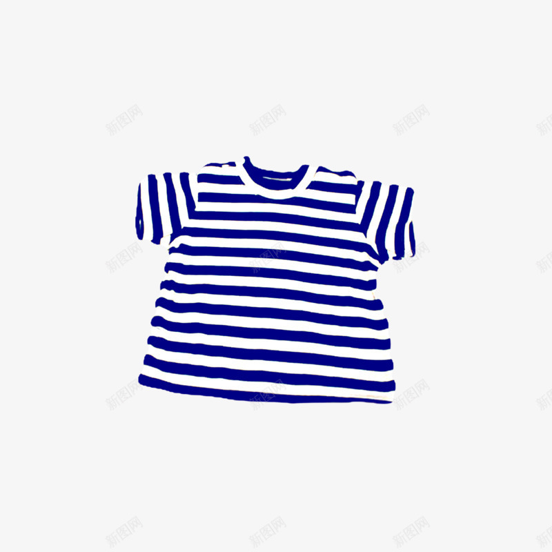 蓝色条纹衣服png免抠素材_新图网 https://ixintu.com 手绘 条纹 白色 蓝色 衣服