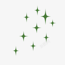 绿色纯色绿色星星高清图片